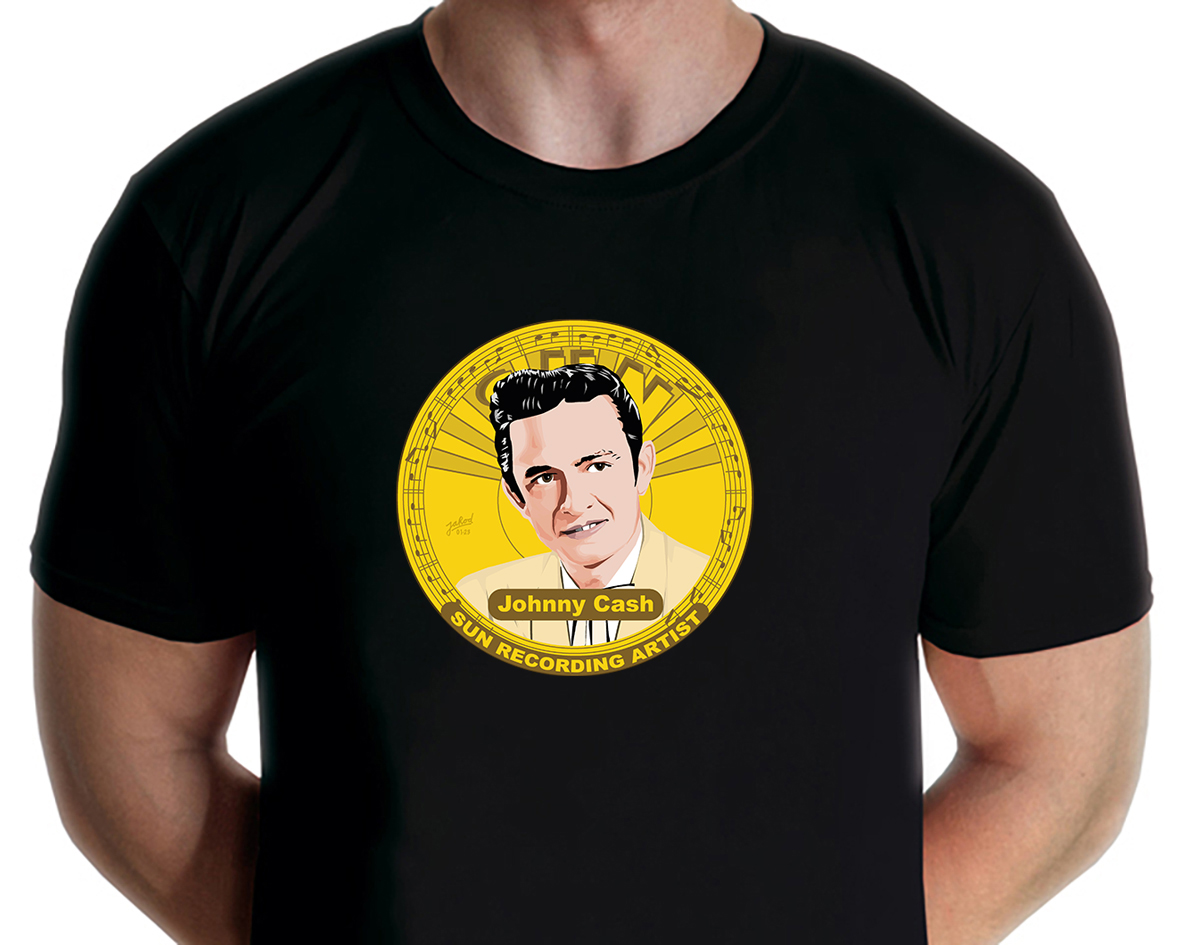 Johnny cash sun records shirt on sale
